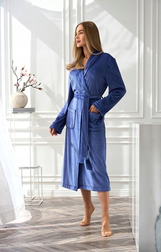L&L pruhovaný župan 2510 Aura Barva: navy Velikost: XL