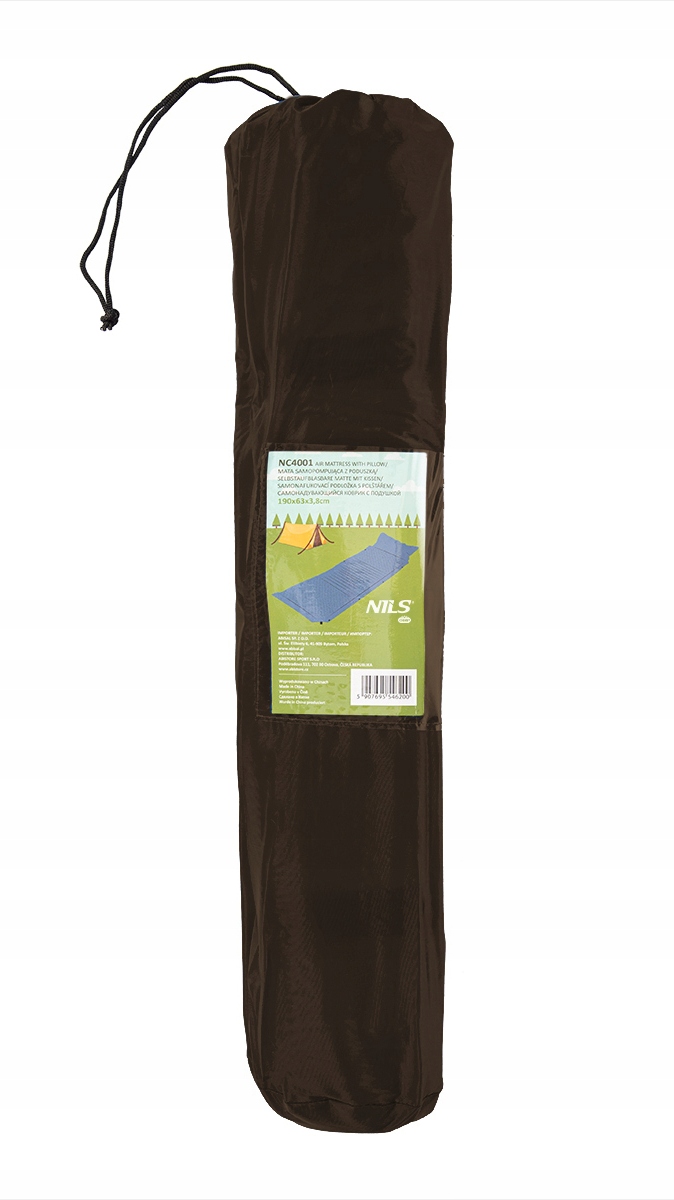 MATA SAMOPOMPUJĄCA TURYSTYCZNA MATERAC Z PODUSZKĄ Marka Nils Camp