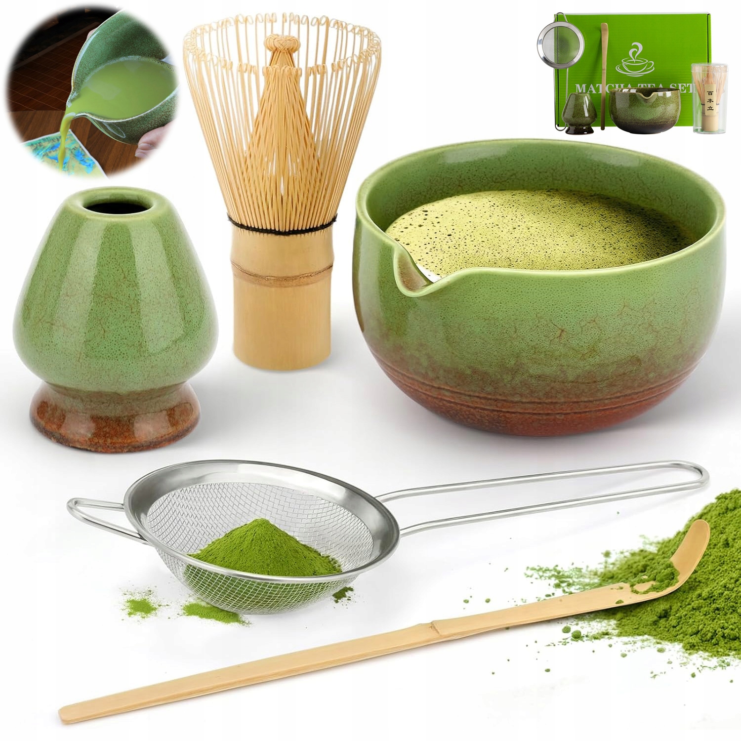 Levně Startovací Sada Matcha Tradiční A Šálek S Výlevkou 5 Ks