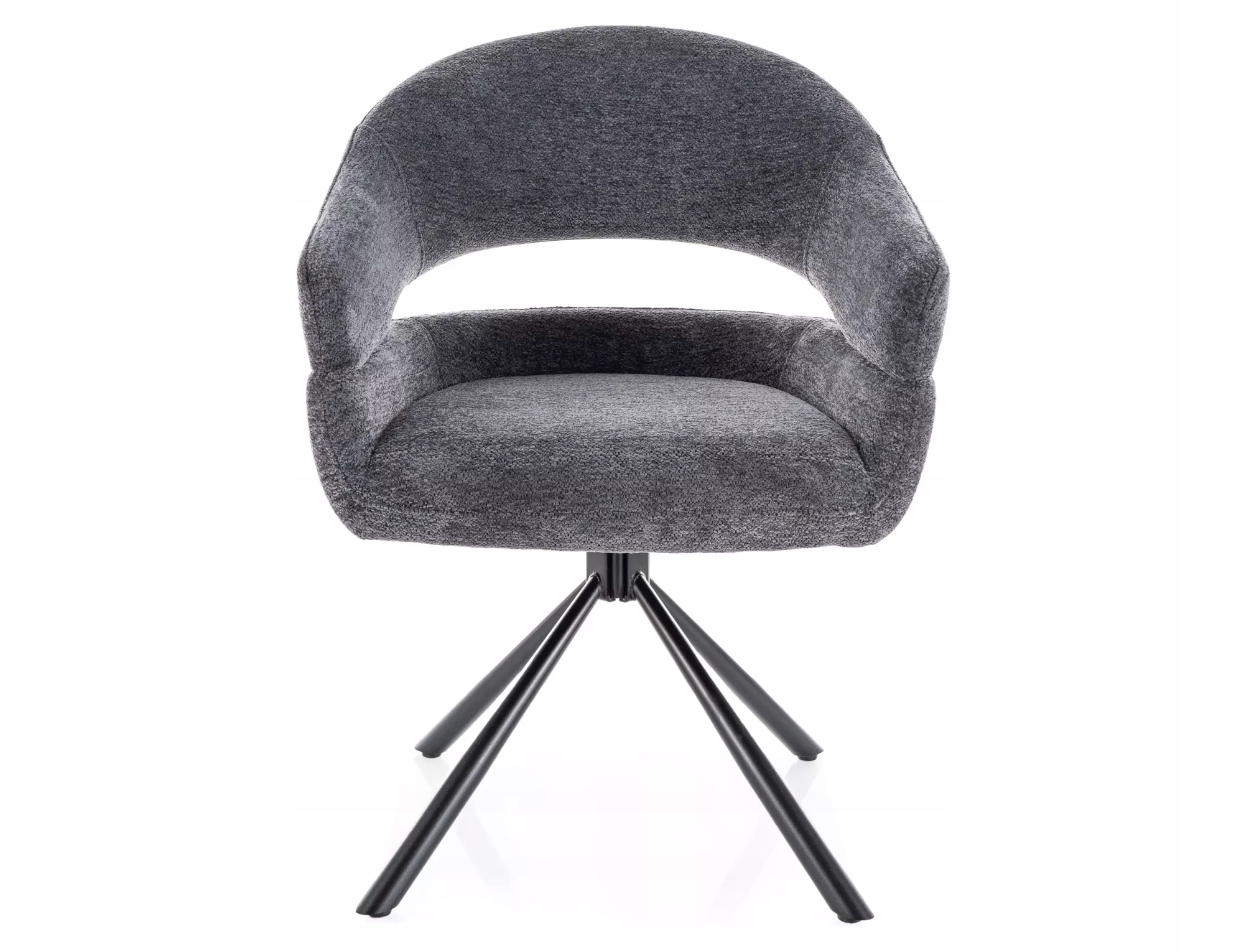 Čalúnená stolička Borgo Raven s čiernym roštom tkanina c. šedá raven 18