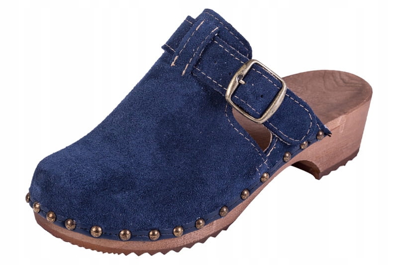 

Komfortowe Drewniaki Chodaki skórzane Buxa PE15 g2