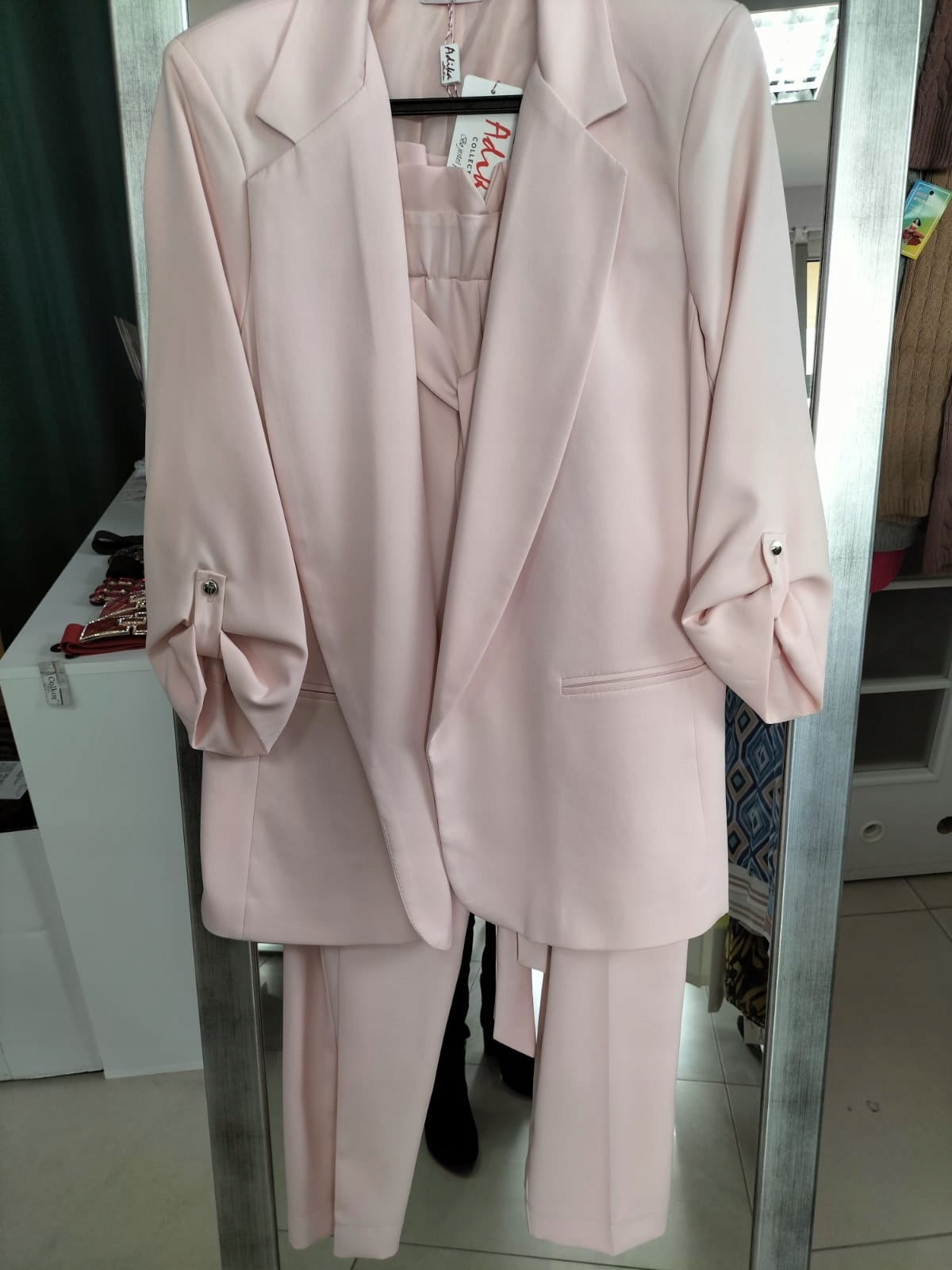 GARNITUR DAMSKI ADIKA TANGO jasny beżowo-różowy - ROZMIAR 52