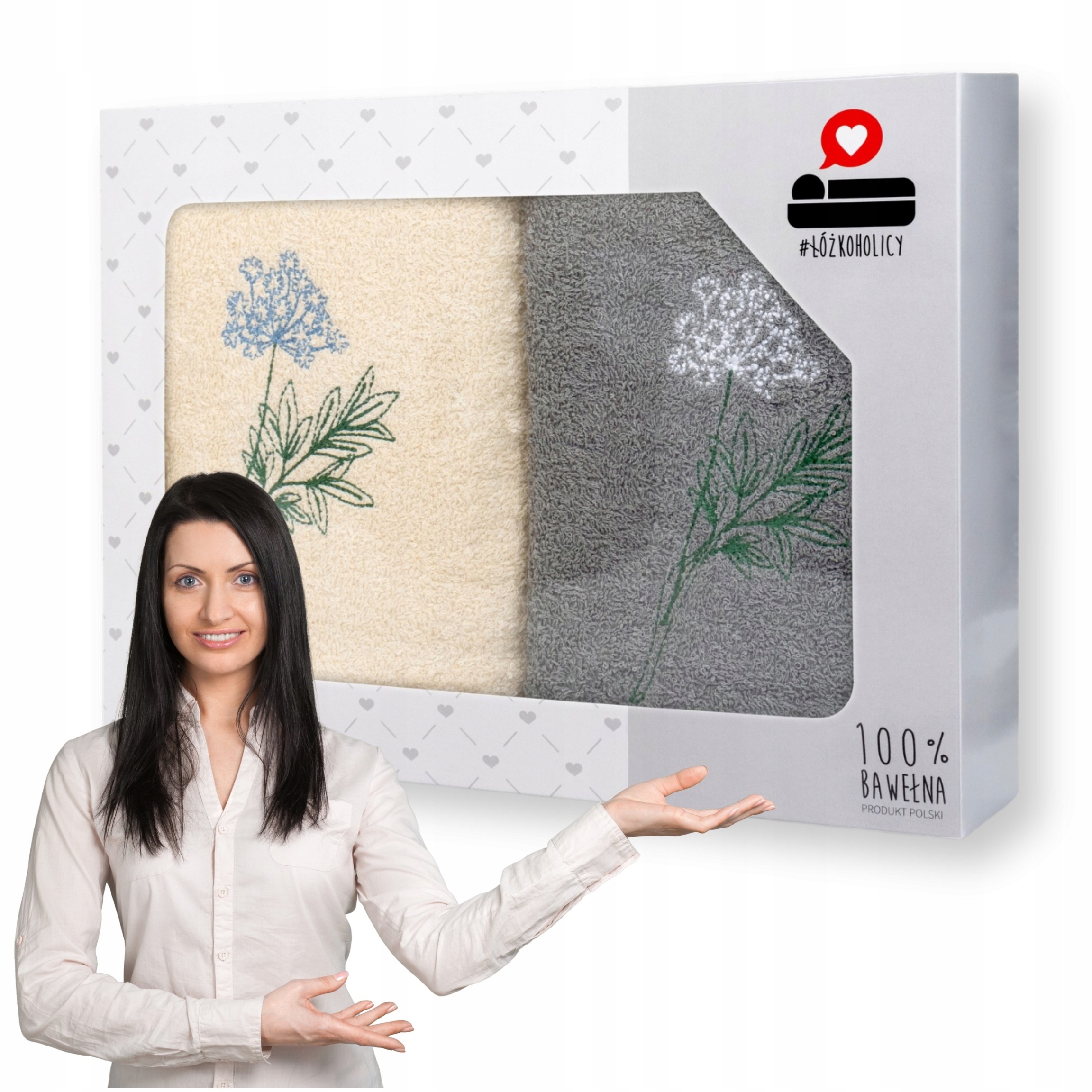 Komplet Ručníků sada na Dárek v krabičce 70x140 koupelových boxů, 2 ks Luba