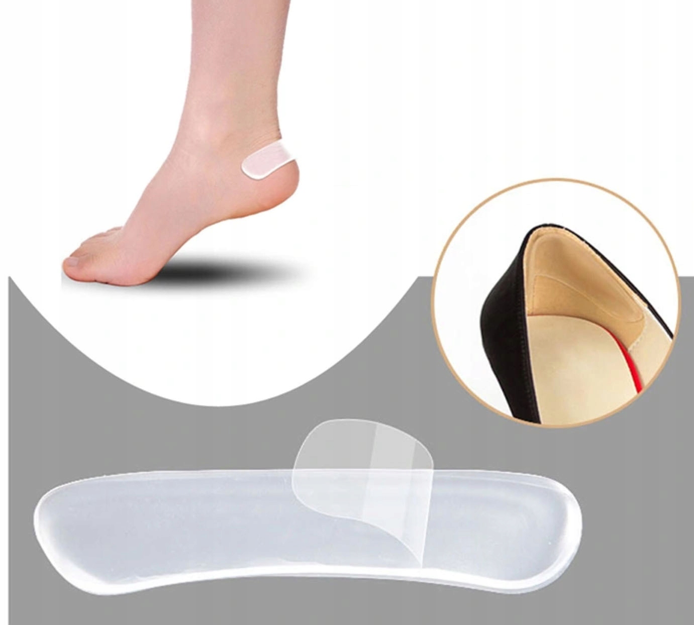 ZAPIĘTKI ŻELOWE DO BUTÓW- SAMOPRZYLEPNE- KOMPLET 2 SZTUKI Płeć uniseks