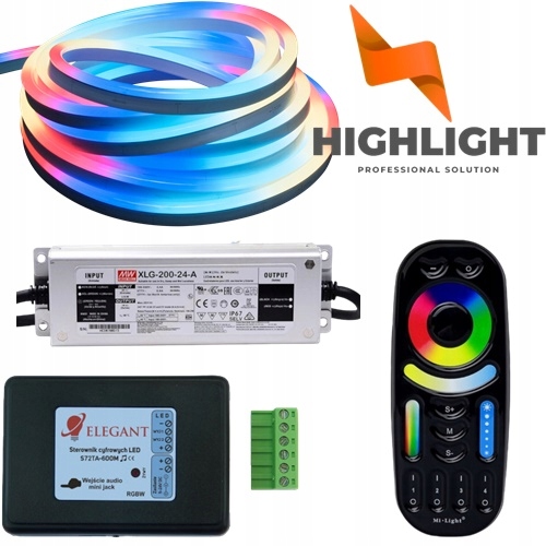 10m Sada Neon Flex Led Digitálne Rgb+nw Magic Digital 24V/14.4W TM1814