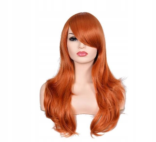 Paruka Morvally vlnitá s hřívou 55 cm oranžová 2735#