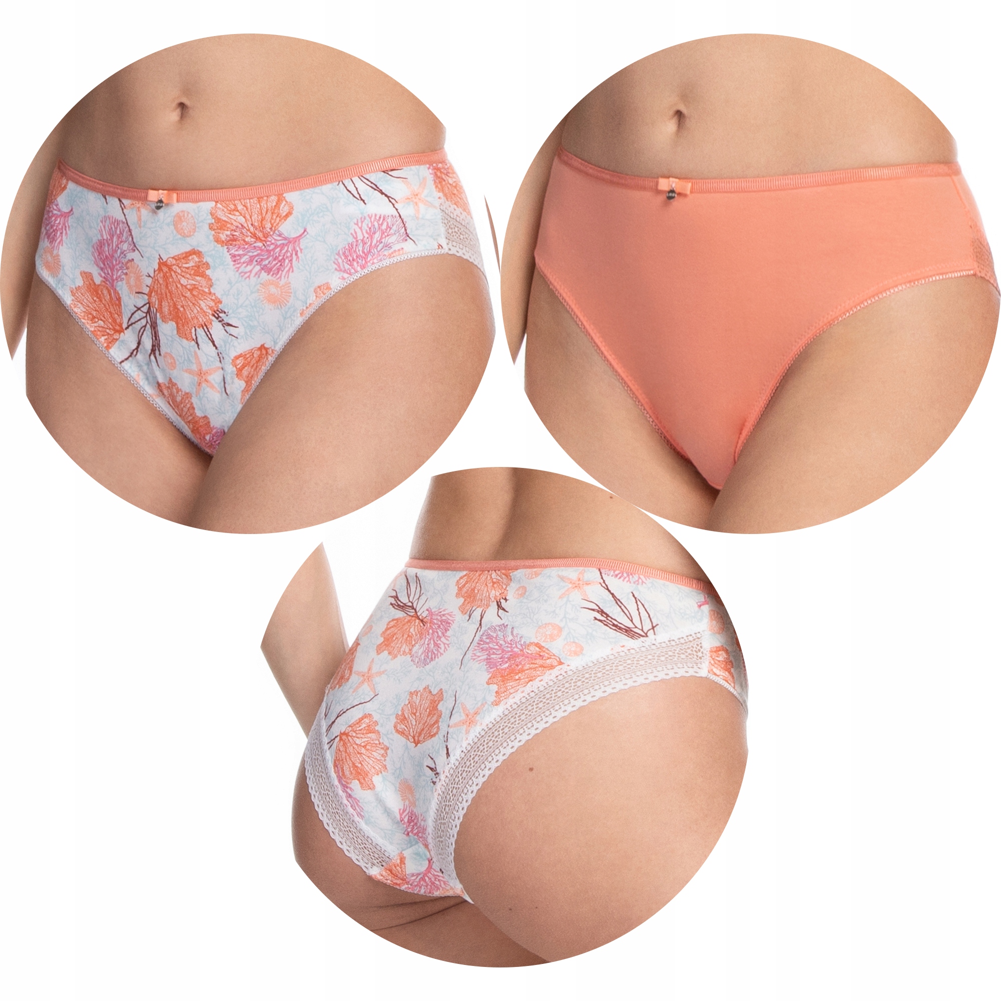 

Lama Majtki Bawełniane Figi Damskie 2SZT. Roz. L