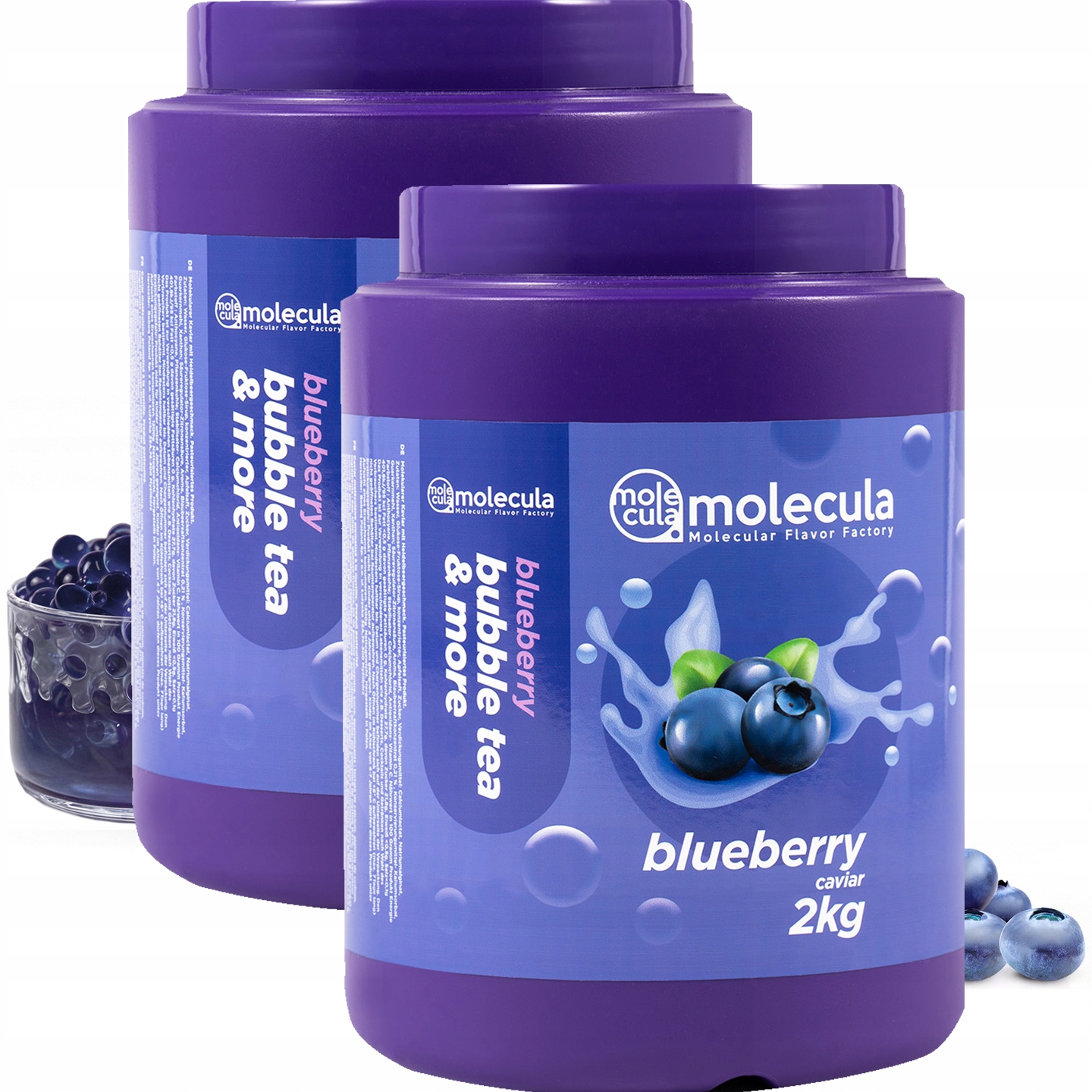 Kulki do Bubble Tea 4kg Molecula Zestaw 2szt Jagoda