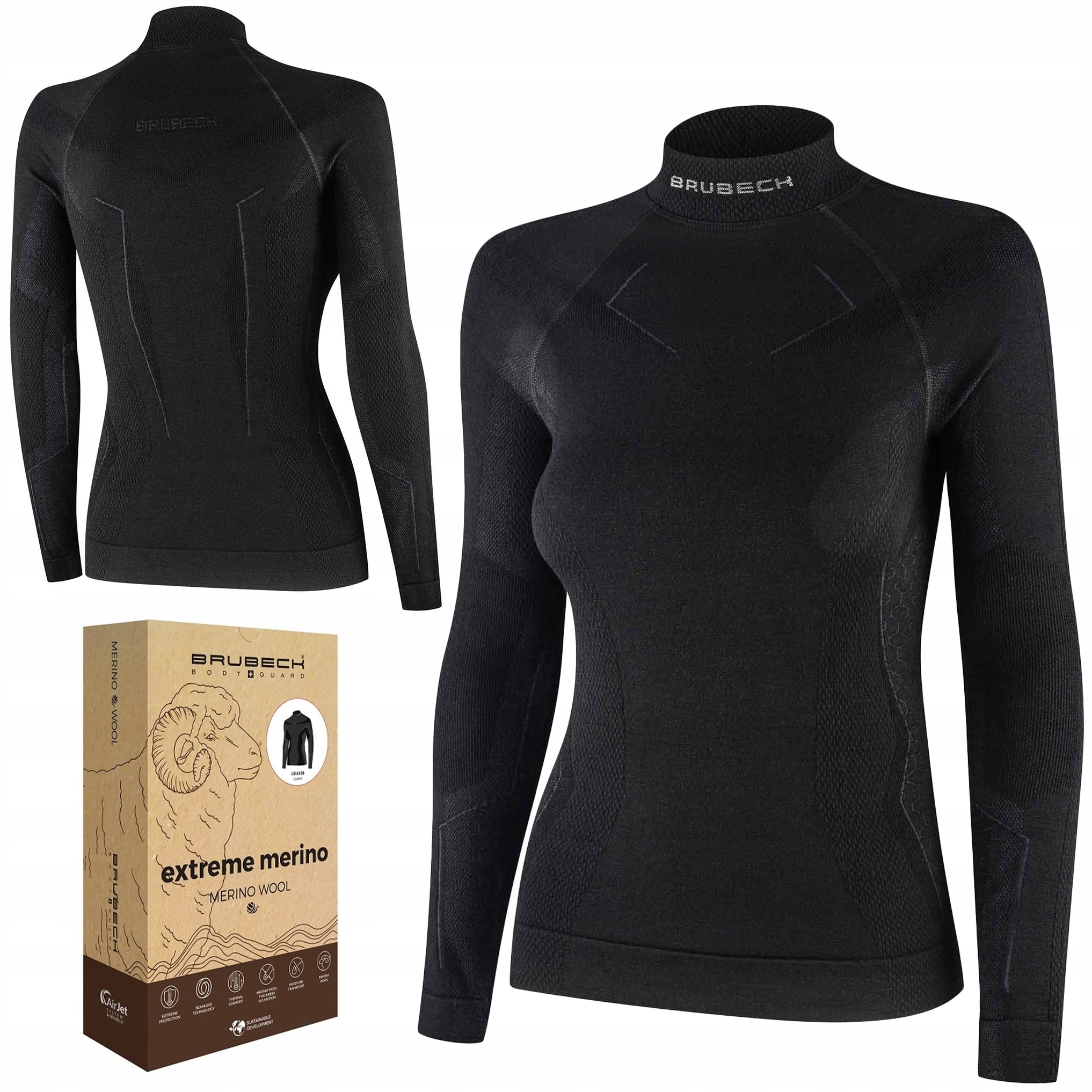 Brubeck Extreme Merino vlněná termo Mikina z merino vlny, velikost XL