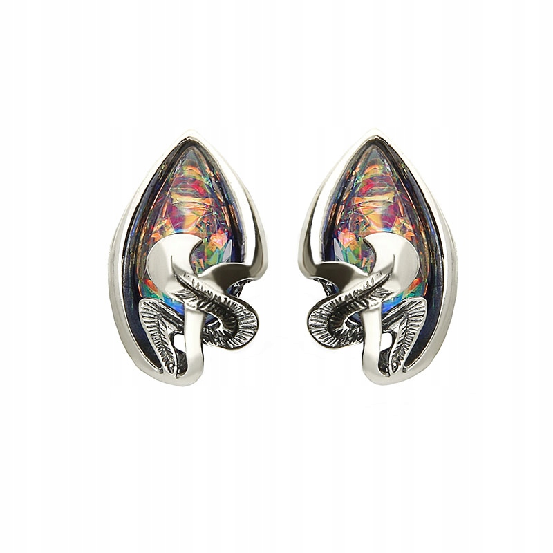 Efektní Stříbrné Opalizující Klipy K448