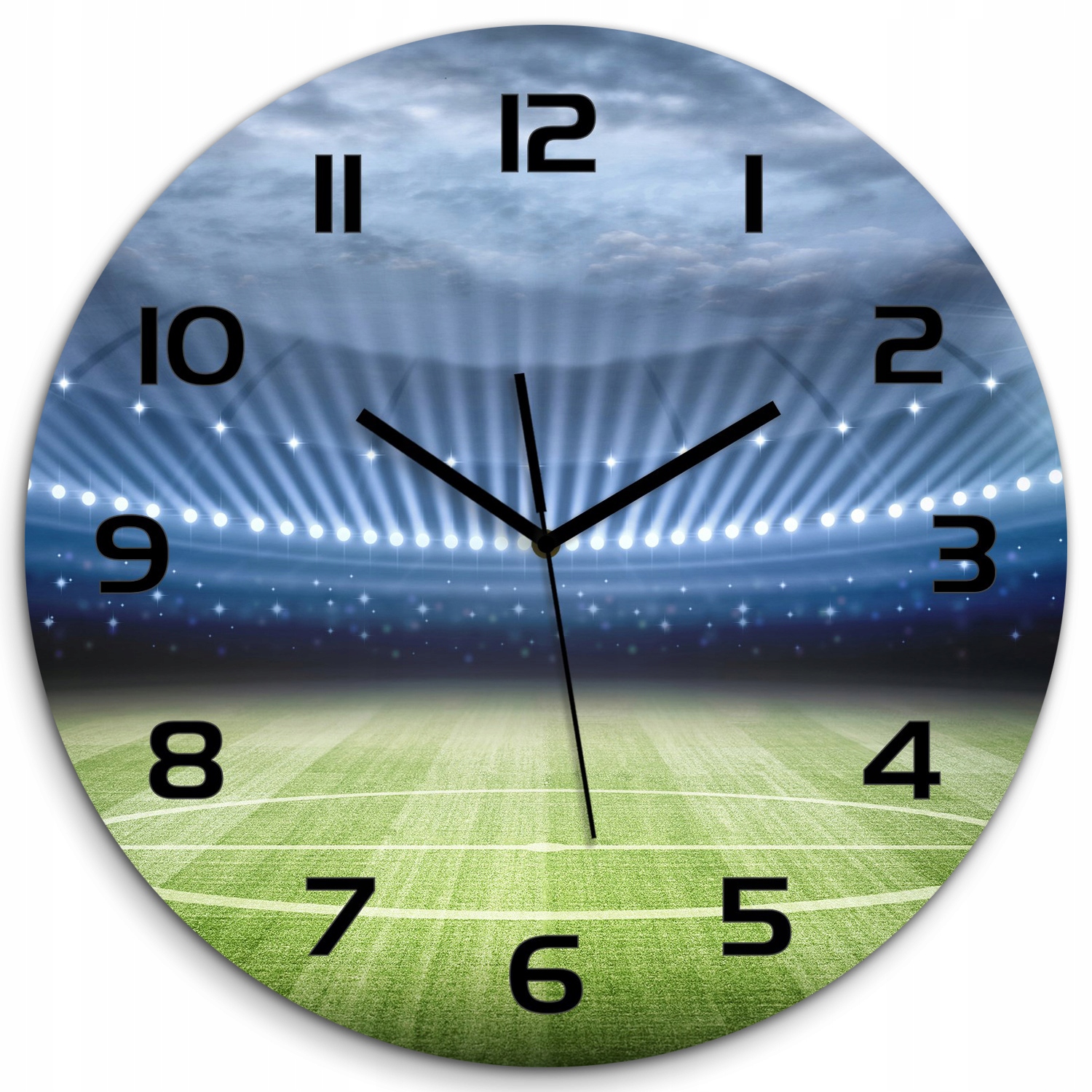 

Szklany okrągły zegar z nadrukiem Stadion fi 60 cm
