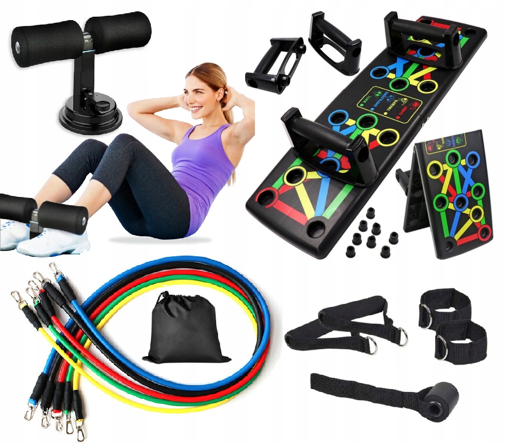 SPRZĘT PRZYRZĄDY ZESTAW DO ĆWICZEŃ W DOMU 3 SZT