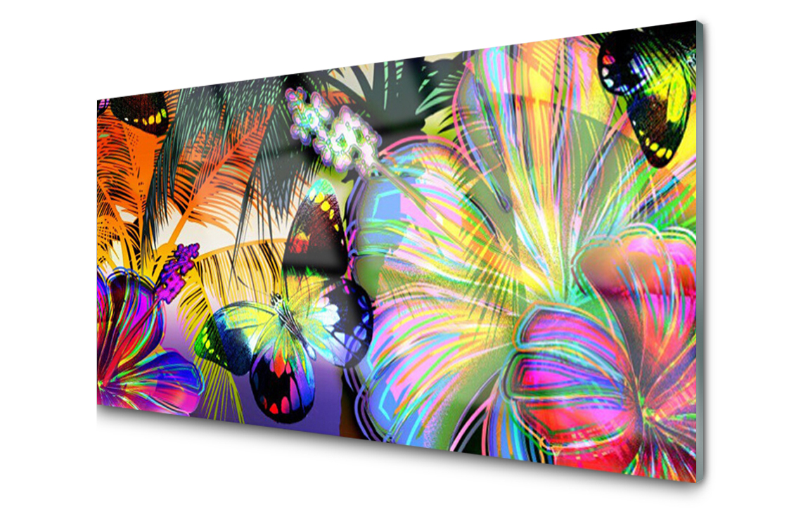 

Panel szklany Płytka Abstrakcja Motyle 140x70
