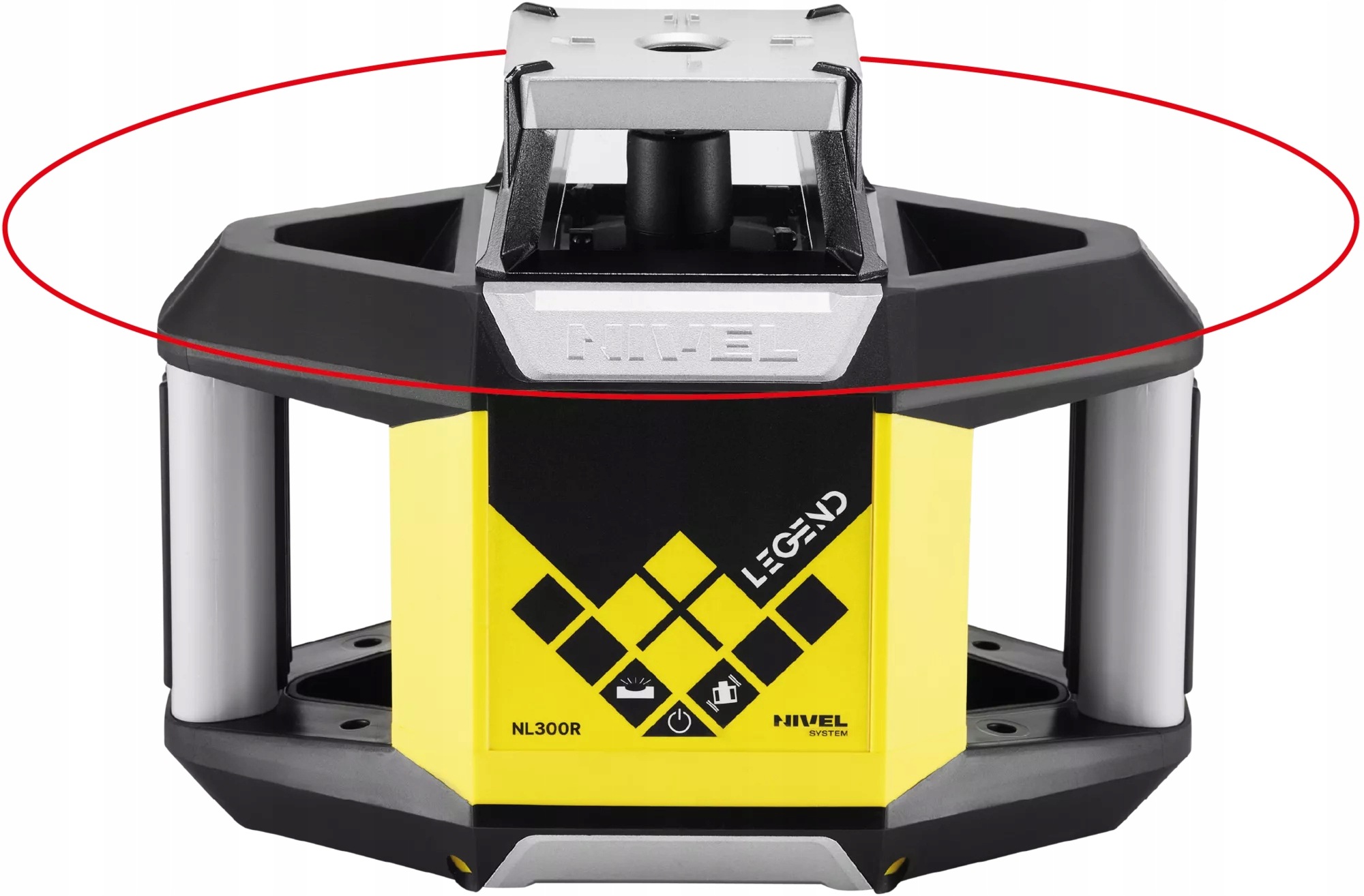 Czerwony Niwelator Laserowy Nivel System NL300R Digital Zasięg 500 M
