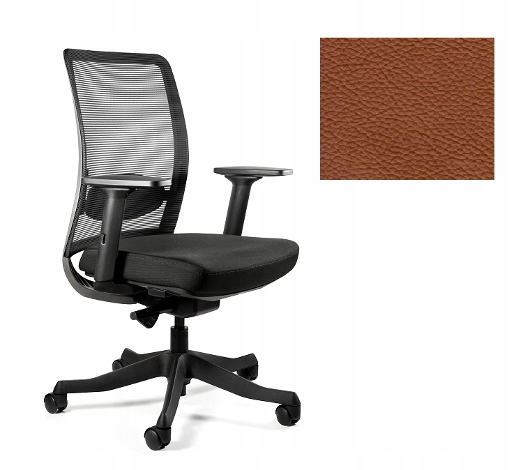 Unique Kancelářské křeslo Anggun M černá síťovina/kůže