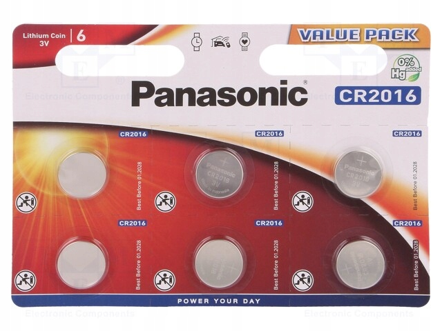 Bateria litowa Panasonic CR2016 3V 6 szt. blister