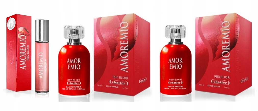Chatler Amoremio Red Elixir 2x100 ml 30 ml Edp Set