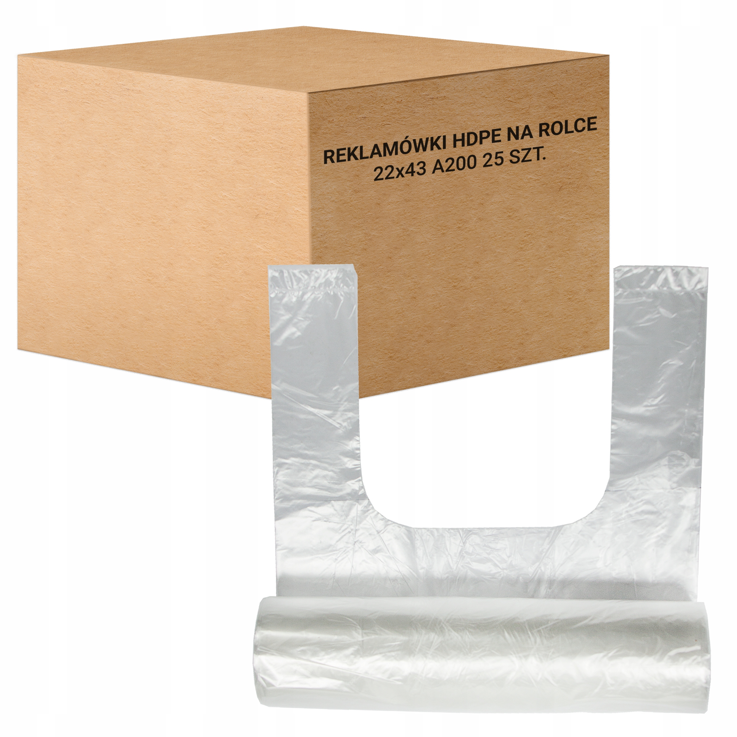 Reklamówki Jednorazowe 200 Szt Mocne Zrywki Karton 200 szt x 25