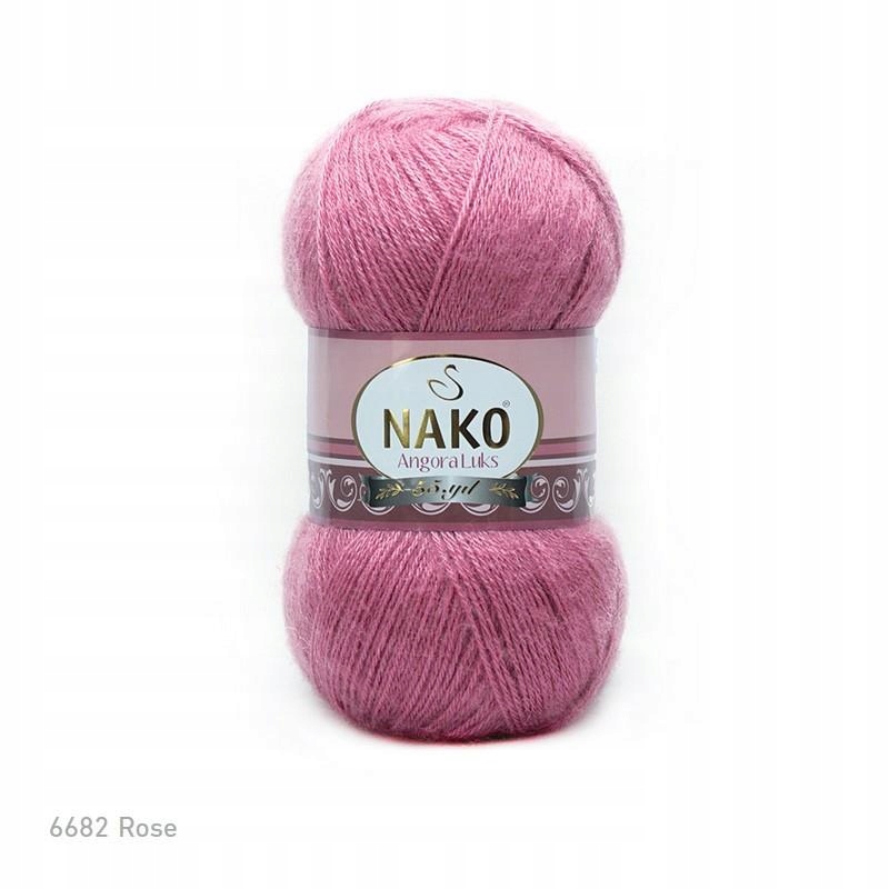 Włóczka Nako Angora Luks moher special 6682 róż