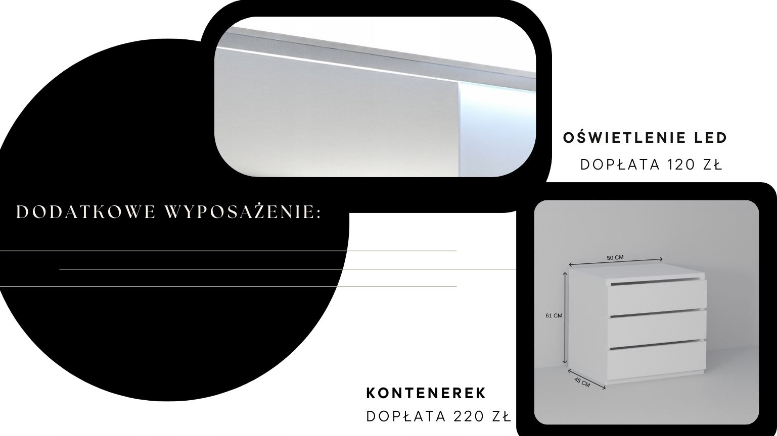 SZAFA PRZESUWNA 2-DRZWIOWA 120 x 205 CM - BIAŁA - LUSTRO C - GARDEROBA Typ drzwi Przesuwne