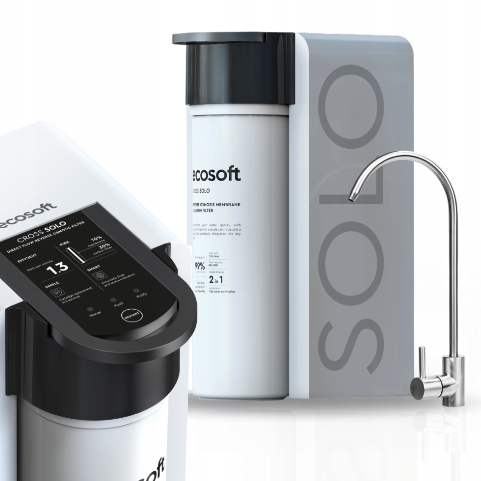 Filtr wody Ecosoft Cross Solo filtr odwróconej osmozy pod zlew
