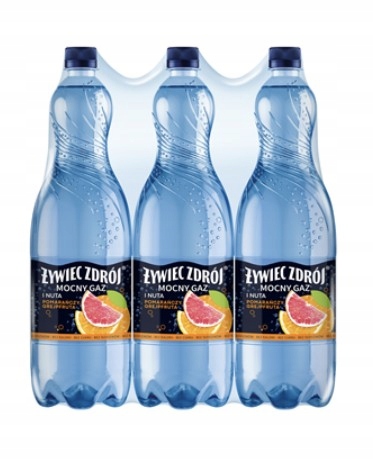 Levně Żywiec Zdrój Silný Gaz, vůně pomeranče a grapefruitu 6 x 1,5 l