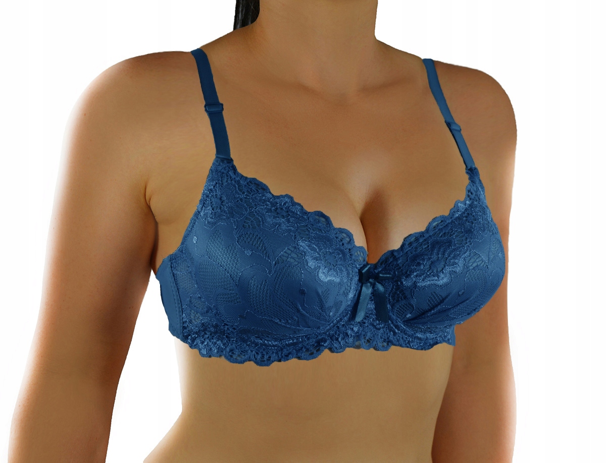 

Koronkowy Biustonosz Max Push Up B 75 jeans