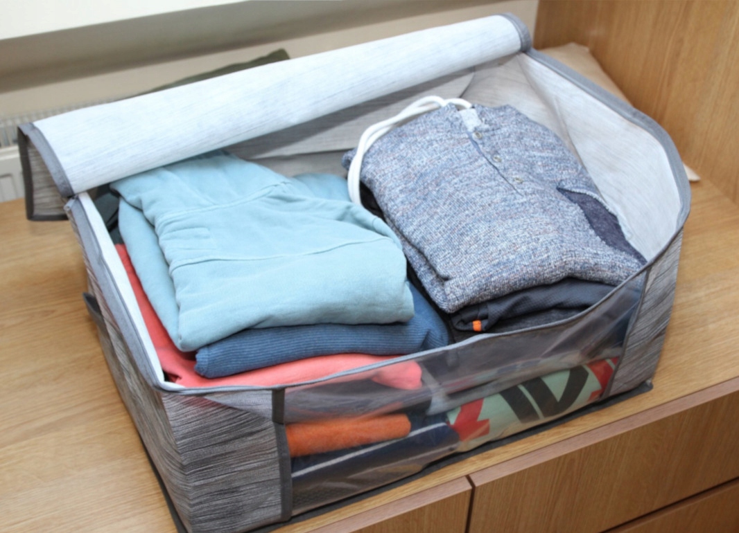 POKROWIEC NA POŚCIEL KOŁDRĘ ODZIEŻ ORGANIZER Przeznaczenie uniwersalne