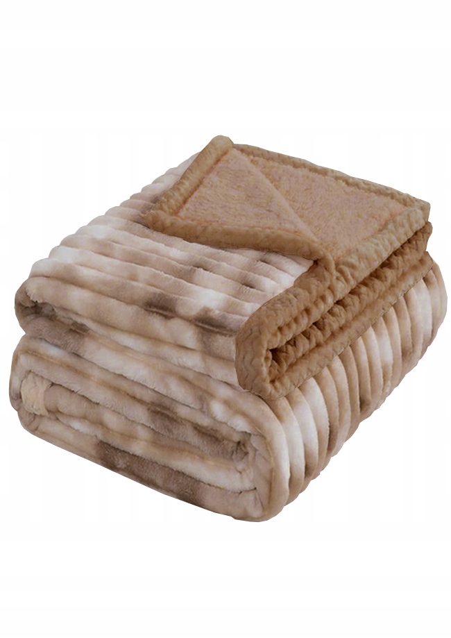 Mikroplyšová deka ovečka/beránek 160x200cm Mourek oříšek