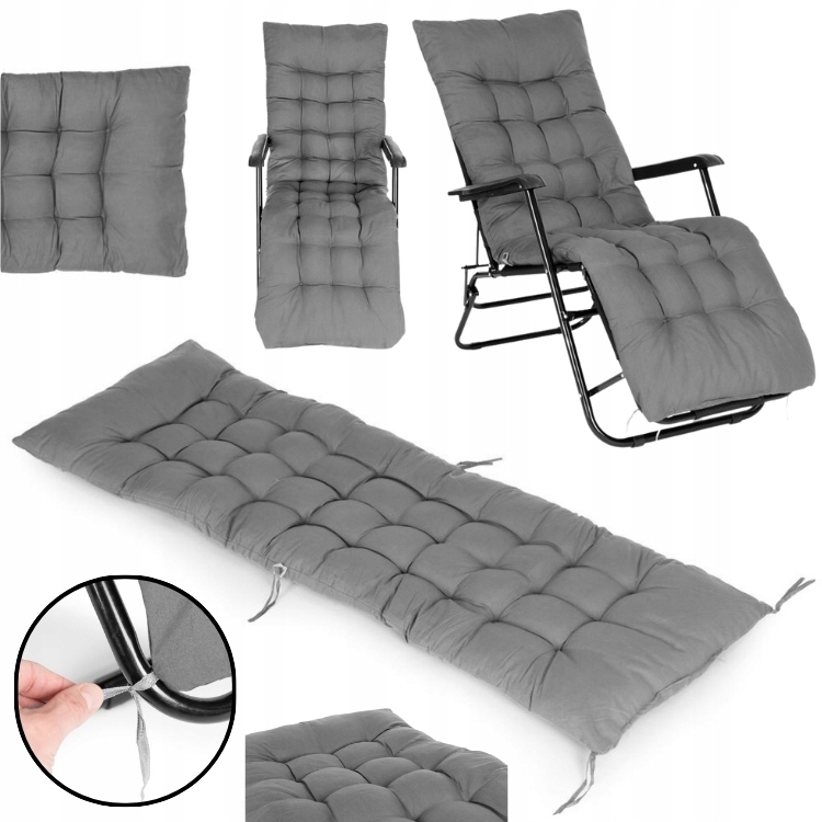 Poduszka Materac Na Leżak Ogrodowy 160 Miękka Duża Na Taras Balkon