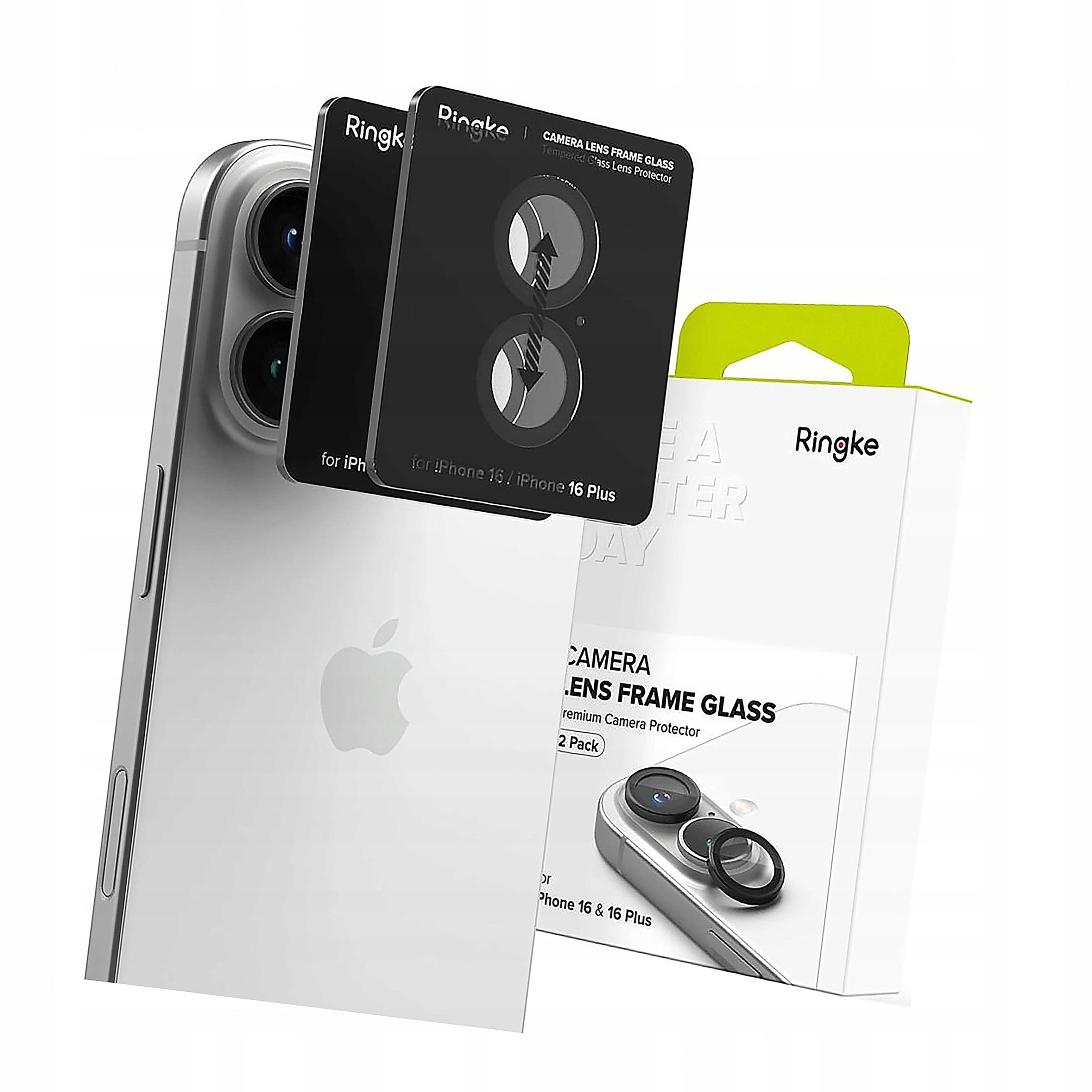 Nakładki Ringke Camera Frame Protector do iPhone 16 16 Plus czarny