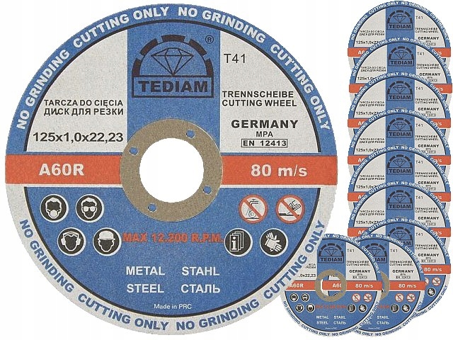 

Tarcza do cięcia metalu stal 125x1,0 tarcze Tediam