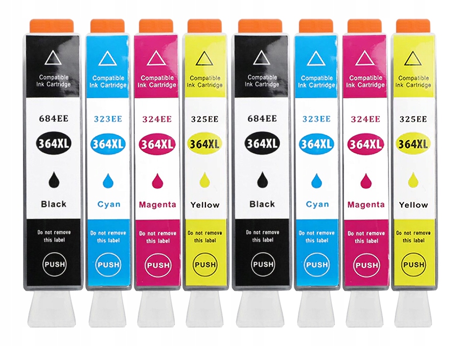 

8X Tusze Do Drukarki Hp Photosmart 5524 5520 364XL