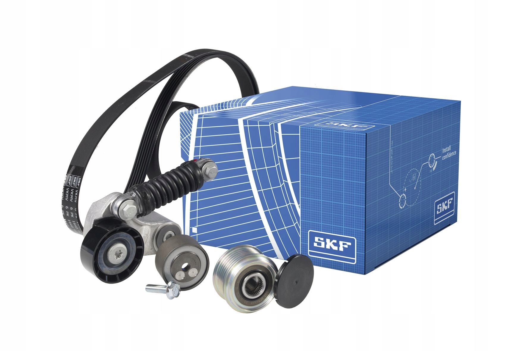 Комплект поликлинового ремня VKMAF 38020-3 SKF