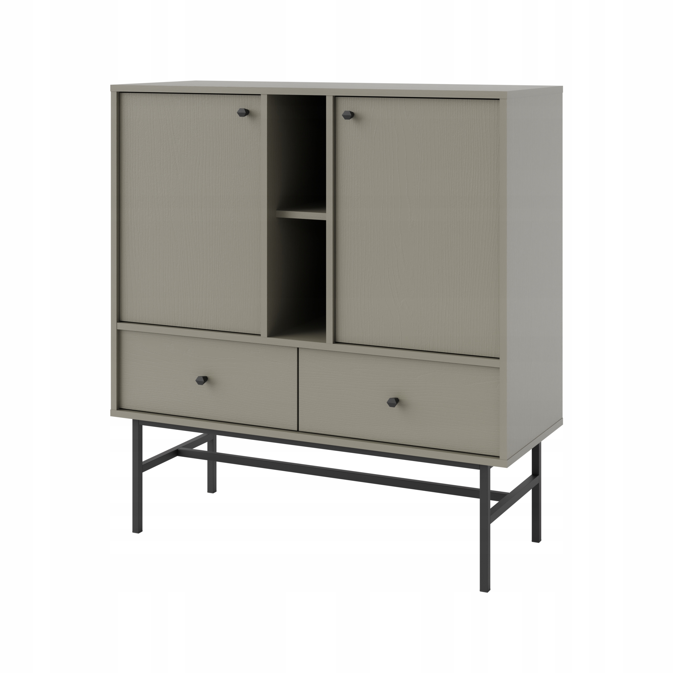 Komoda s zásuvkami do obývacího pokoje Sakai 3 2F 2S T825 Eukalyptus
