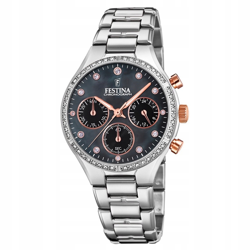 Dámské hodinky Festina F20401-4 Zirkony stříbrné