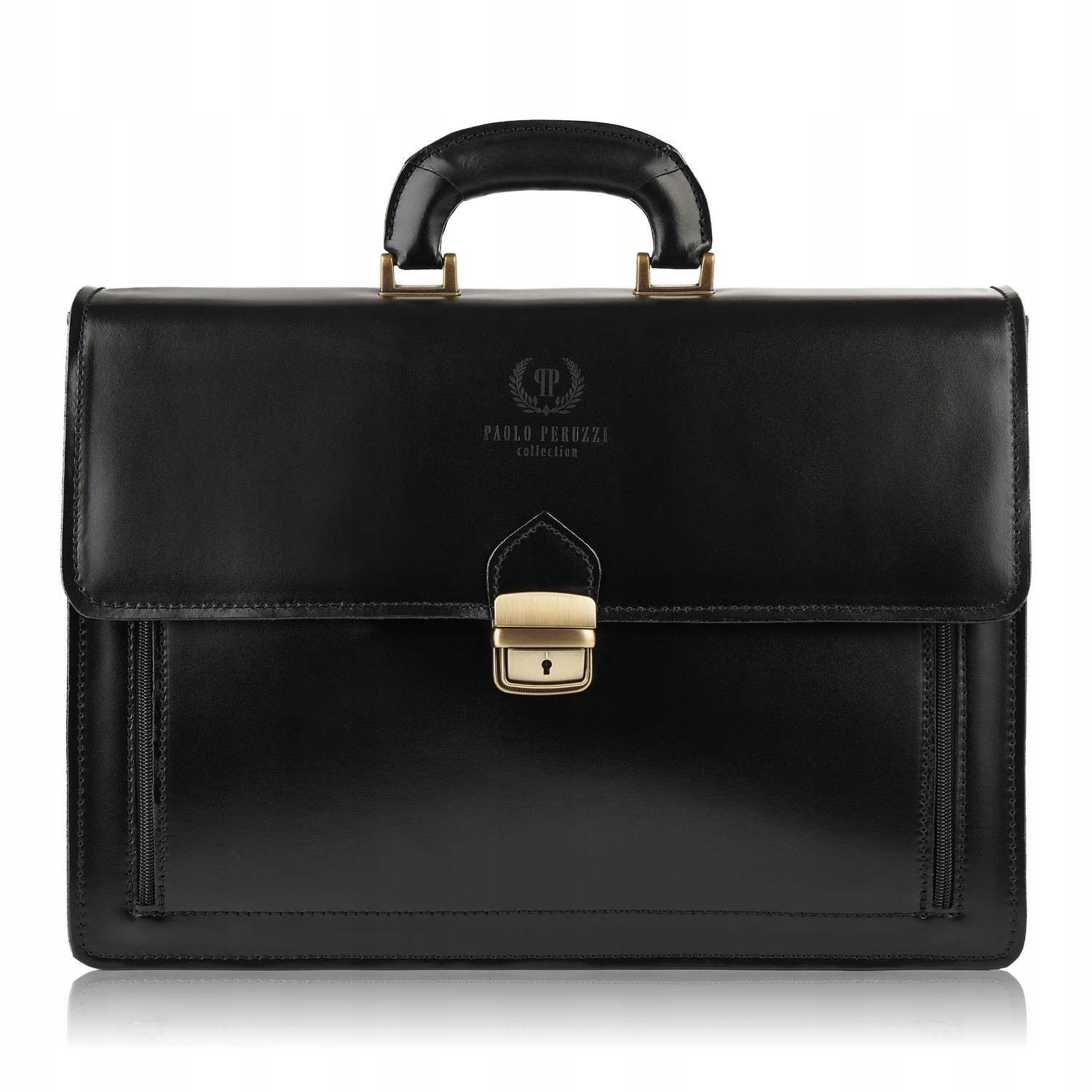 Pánská aktovka na dokumenty, kožená taška do ruky A4 Paolo Peruzzi