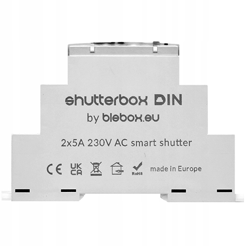 

Sterownik rolet shutterBox Din 230V WiFi Blebox