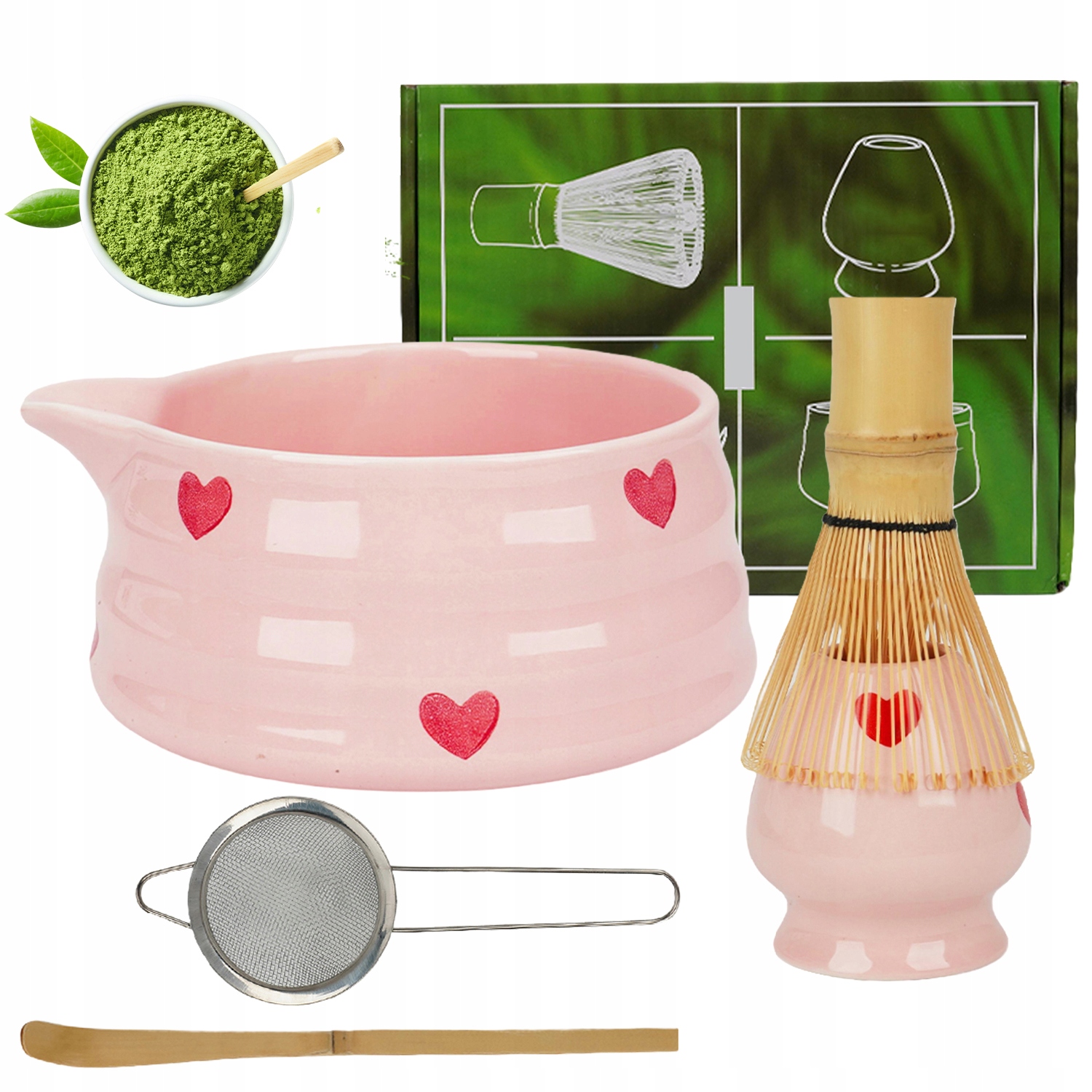 Levně Bambusový Set Na Výrobu Matchy Miska Mixér Lžíce Ideální Dárek