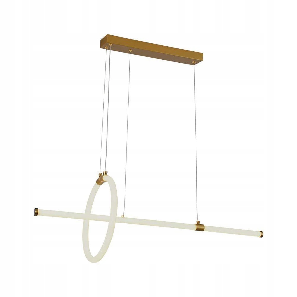 Závěsná Led lampa geometrická bílá zlatá teplá barva světla V-tac