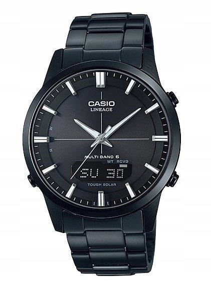 Černé Pánské Elegantní Hodinky Casio Solární Safír Wave LCW-M170DB