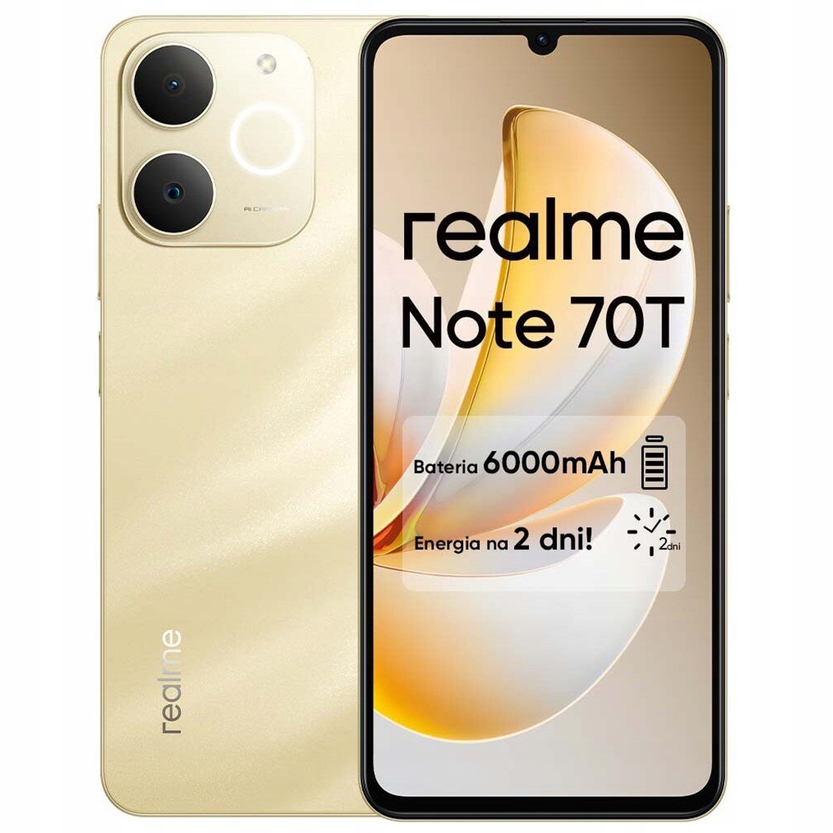 Smartfón realme Note 70T 4 Gb 256 Gb 6,75" 90 Hz Dual Sim zlatý