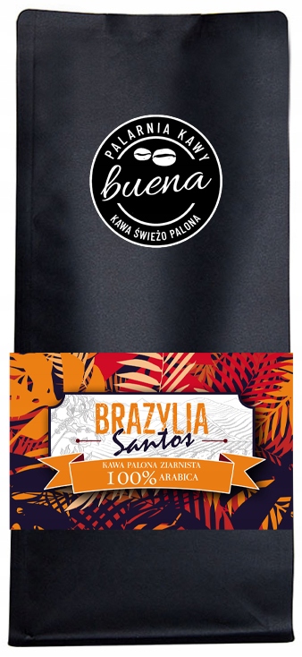 Levně Káva Zrnková Arabica Brazílie Santos Grupa Buena 1000 g