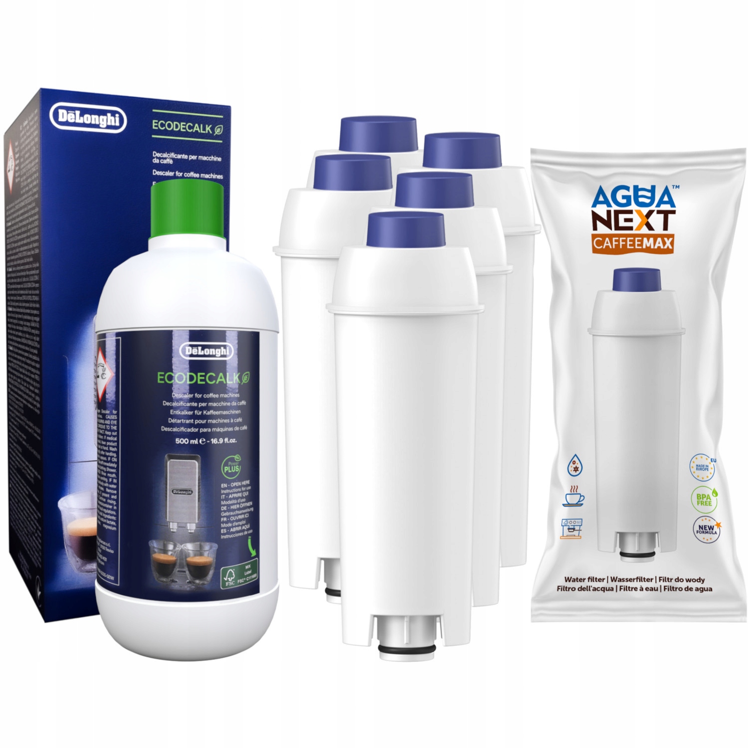 

Zestaw Delonghi 5x Filtr wody Odkamieniacz 0,5L