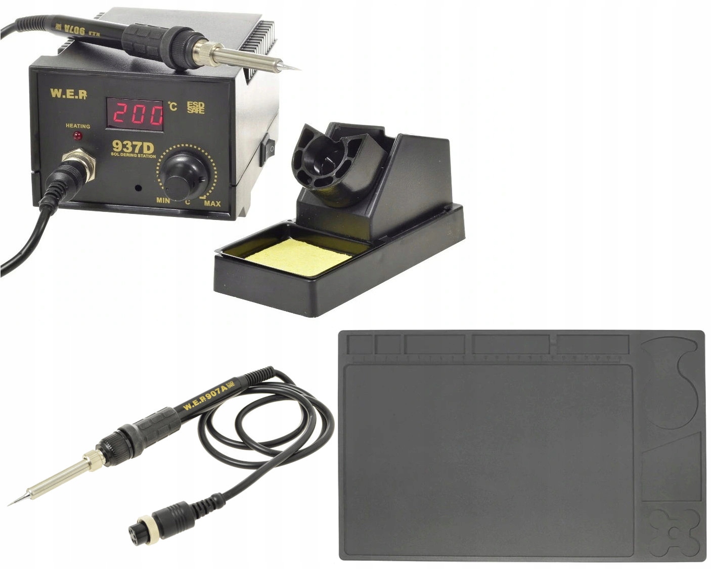 

Stacja Lutownicza Wep 937D +mata Kolba 907A