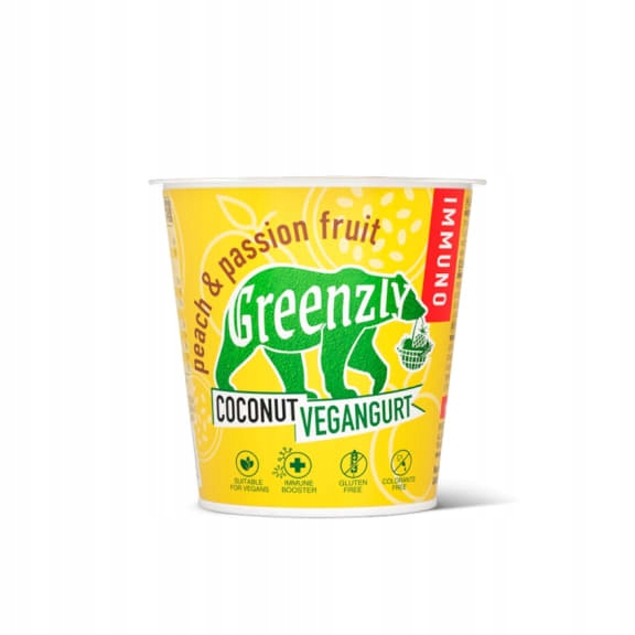 Levně Greenzly Veganský kokosový jogurt s příchutí broskve marakuja