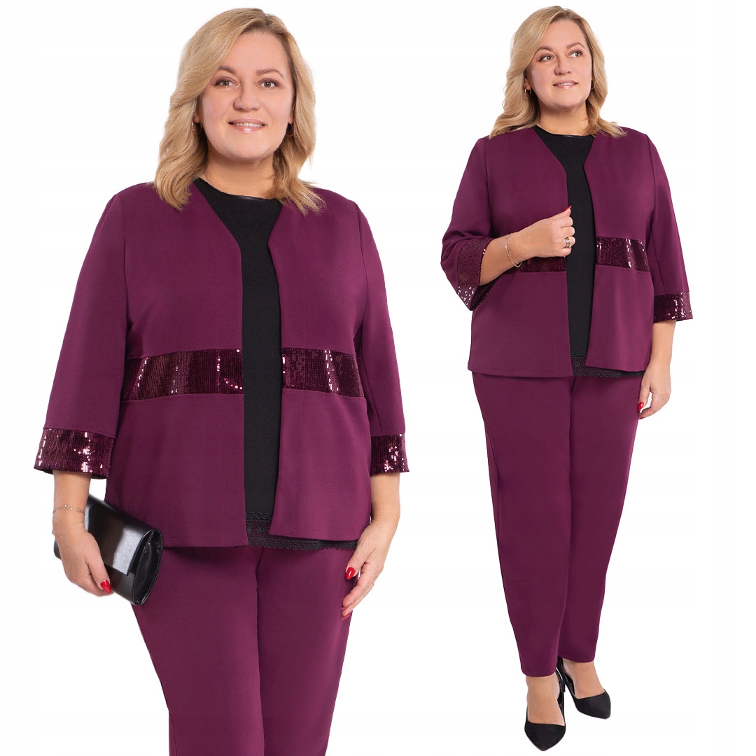 Fialový komplet s flitry 62