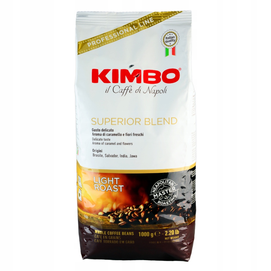 Levně Káva zrnková 1 kg Kimbo Superior zrno do kávovaru míchané 1000 g
