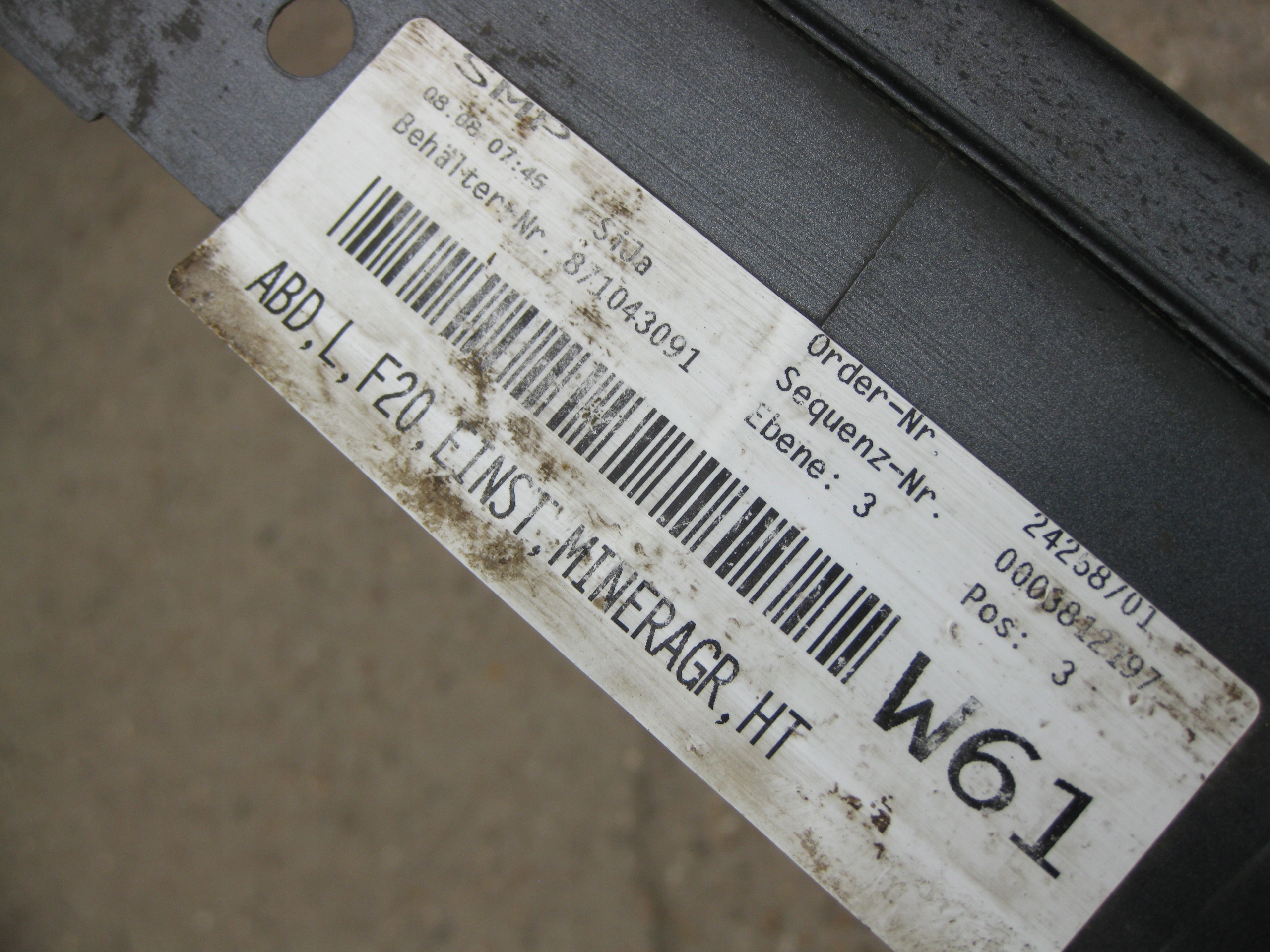 BMW F20 1.6i 14R moulding cap threshold left 7287827