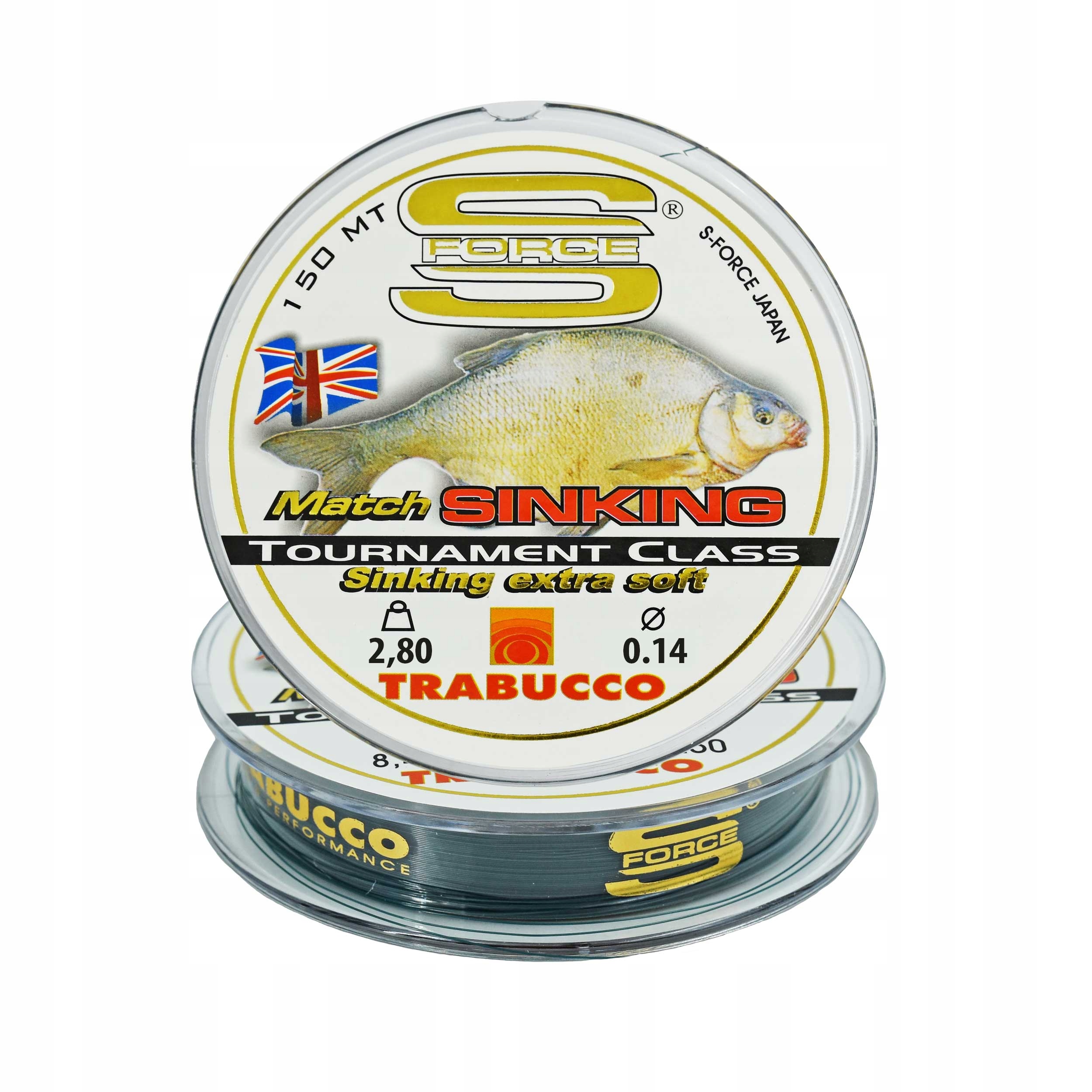 Żyłka spławikowa tonąca Trabucco S-Force Match Sinking 0,14mm 150m 2,80kg